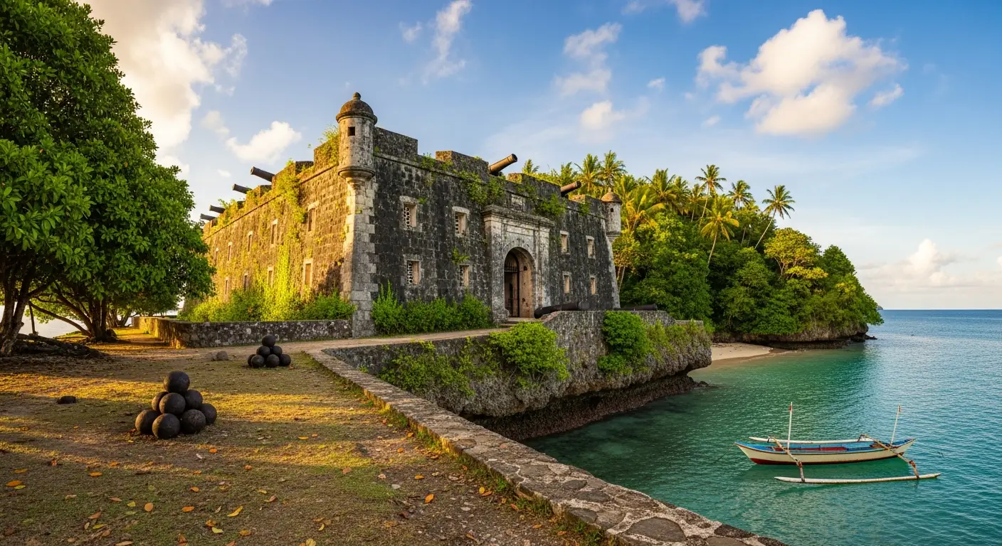 Historic spice-island fort in Maluku